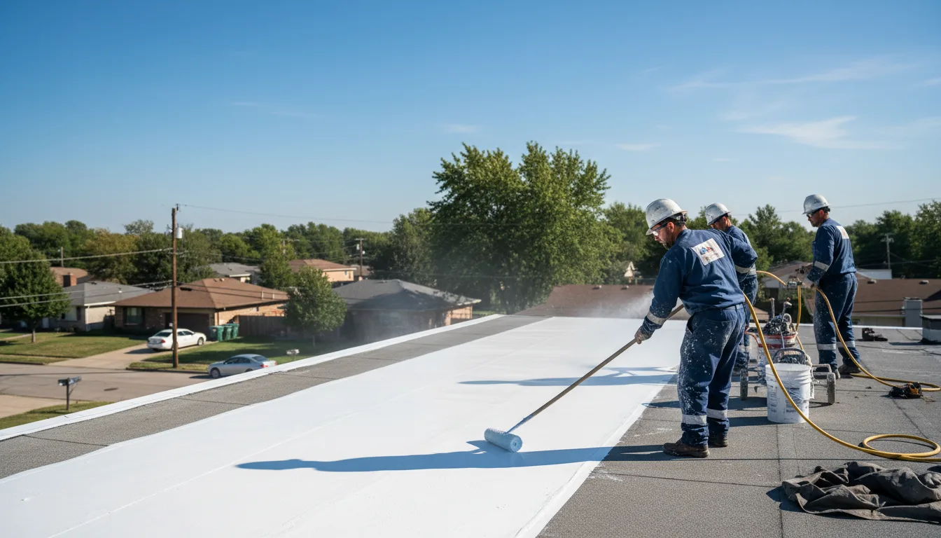 Commercial roof coating in Addison, TX near me
